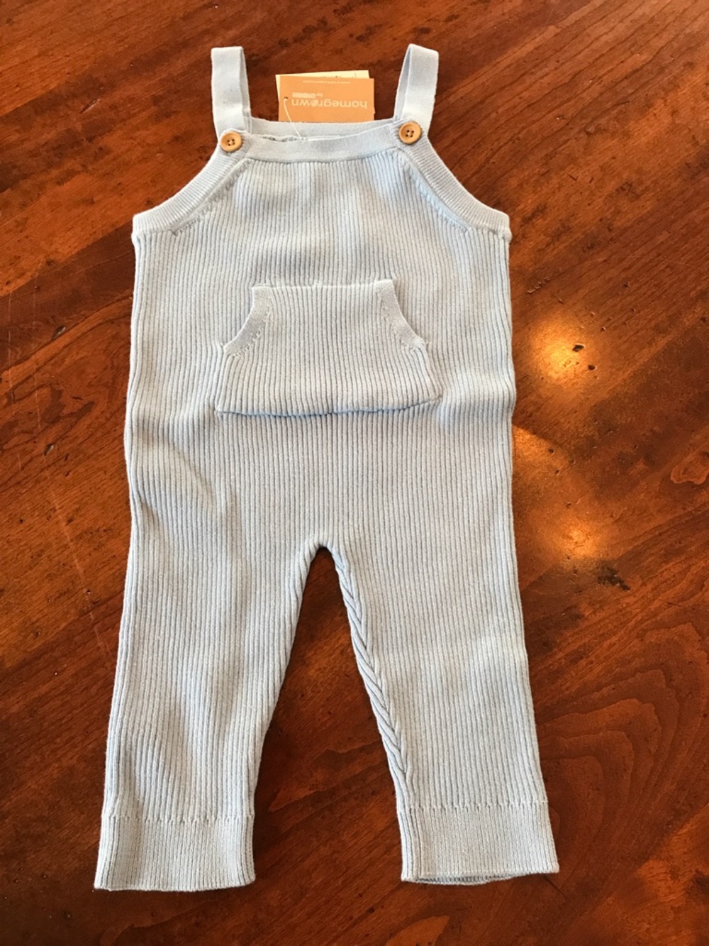 NWT Gymboree Light Blue Knit Overalls with Front Pocket
